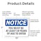 Signmission Must Be At Least 18 Years Of Age To Enter OSHA Notice Sign, Plastic, 10in W x 7in L, 2PK OS-2PACK-NS-P-710-L-15964 - alternate 5